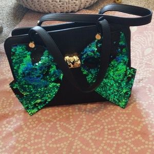Betsey Johnson Sequin Bow Handbag